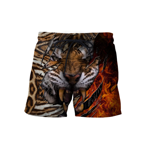 Warrior Tiger Hoodie Over Printed for Men and Women