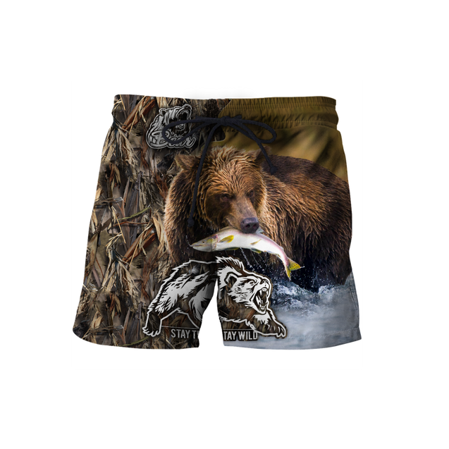 Predatory bears camo 3D all over printer shirts for man and women Pi211201 PL-Apparel-PL8386-Shorts-S-Vibe Cosy™