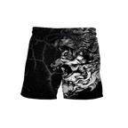 Three Gray Wolfs Tattoo 3D Over Printed Unisex Shirts