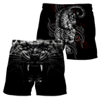 Tattoo White Tiger  3D All Over Printed Unisex Shirts