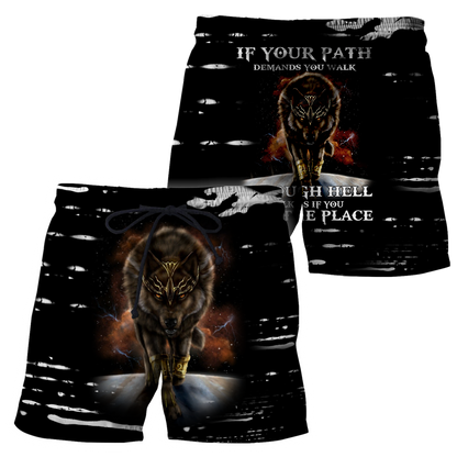 All Over Printed Beautiful Wolf King Hoodie MEI09122001-MEI