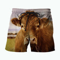 3D All Over Printed Cow-Apparel-HP Arts-SHORTS-S-Vibe Cosy™