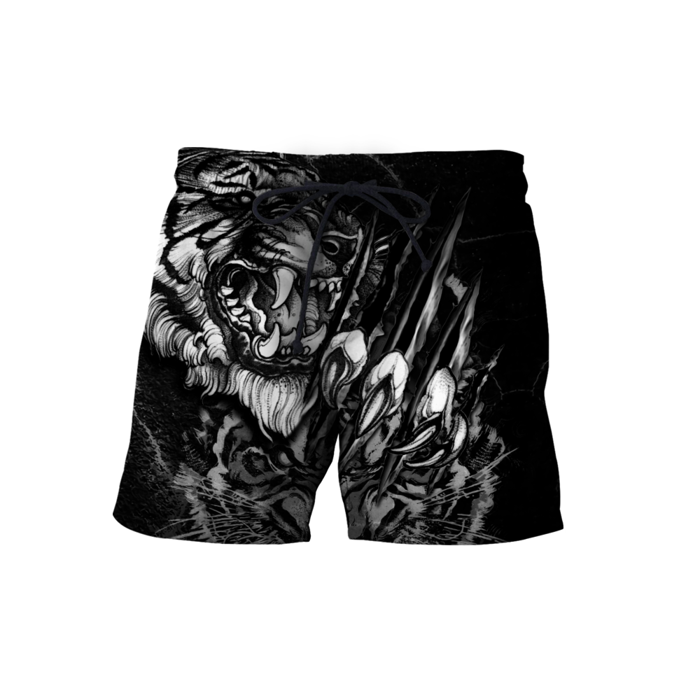 White Tiger 3D Tattoo Over Printed Shirt for Men and Women
