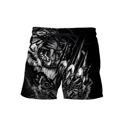 White Tiger 3D Tattoo Over Printed Shirt for Men and Women