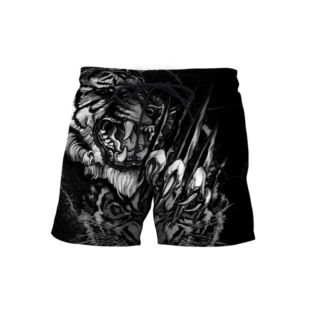 White Tiger 3D Tattoo Over Printed Shirt for Men and Women