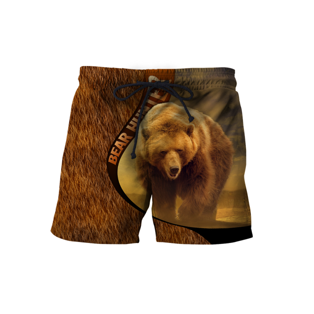 Bears hunter camo 3D all over printer shirts for man and women Pi211202 PL-Apparel-PL8386-Shorts-S-Vibe Cosy™