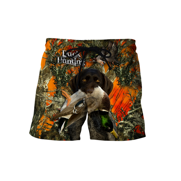 Duck Hunting Labrador Retriever Orange Camo 3D All Over Print  Hoodie Pi17082001S