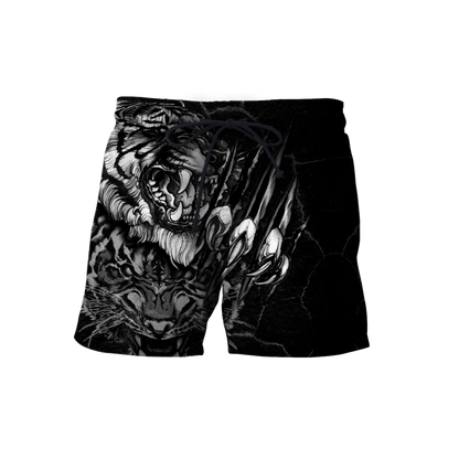 3D Tiger Tattoo Over Printed Shirt for Men and Women