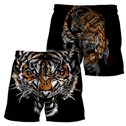 Tiger Fighter 3D Over Printed Shirt for Men and Women