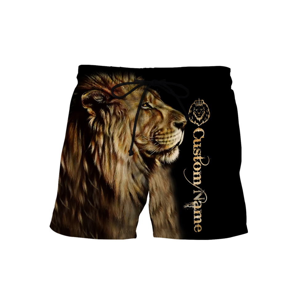 Custom Name King Lion 3D All Over Printed Unisex Shirts