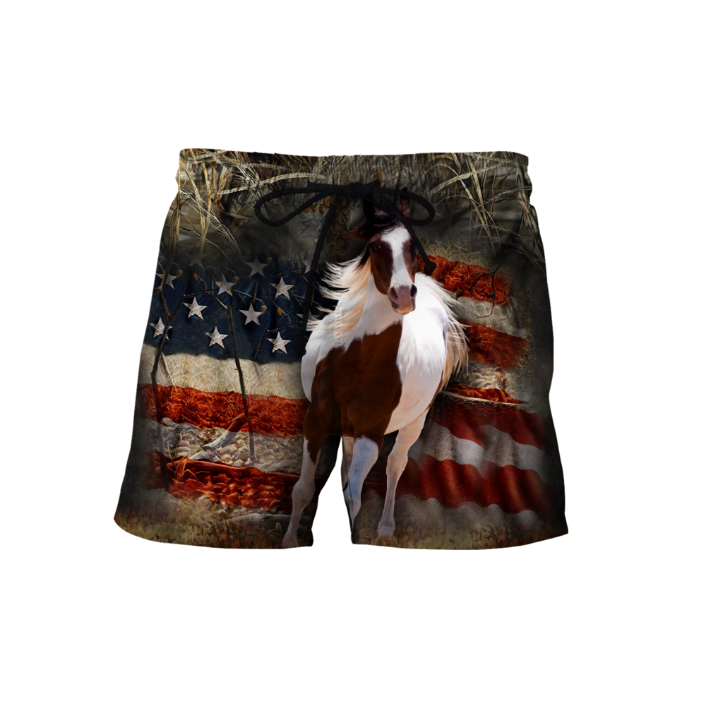 Love Horse 3D All Over Printed Shirts Pi080501-Apparel-TA-Shorts-S-Vibe Cosy™