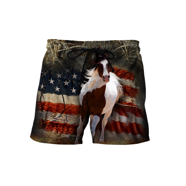 Love Horse 3D All Over Printed Shirts Pi080501-Apparel-TA-Shorts-S-Vibe Cosy™