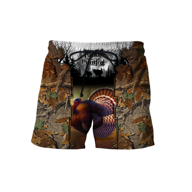 Camo Turkey Hunting Hoodie T-Shirt Sweatshirt for Men and Women Pi031202-Apparel-NM-Shorts-S-Vibe Cosy™