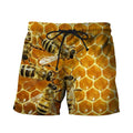 3D All Over Printed Bees Shirts and Shorts-Apparel-6teenth World-SHORTS-S-Vibe Cosy™