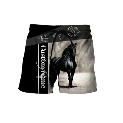 Black Horse Custom Name 3D All Over Printed Shirts TA09252001S