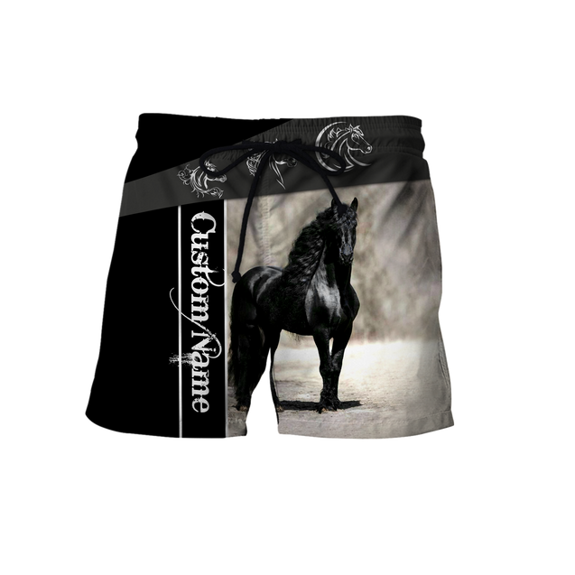 Black Horse Custom Name 3D All Over Printed Shirts TA09252001S