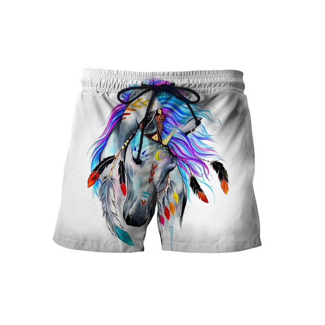 Beautiful Horse 3D All Over Printed shirt for Men and Women Pi060105-Apparel-NNK-Shorts-S-Vibe Cosy™