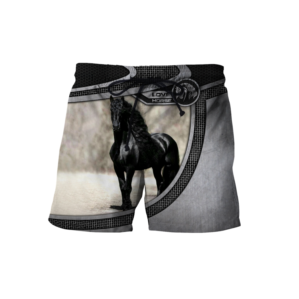 Love Horse 3D All Over Printed Shirts Pi150501-Apparel-TA-Shorts-S-Vibe Cosy™