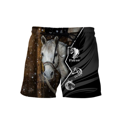 Beautiful Horse 3D All Over Printed shirt for Men and Women Pi040102-Apparel-TA-Shorts-S-Vibe Cosy™