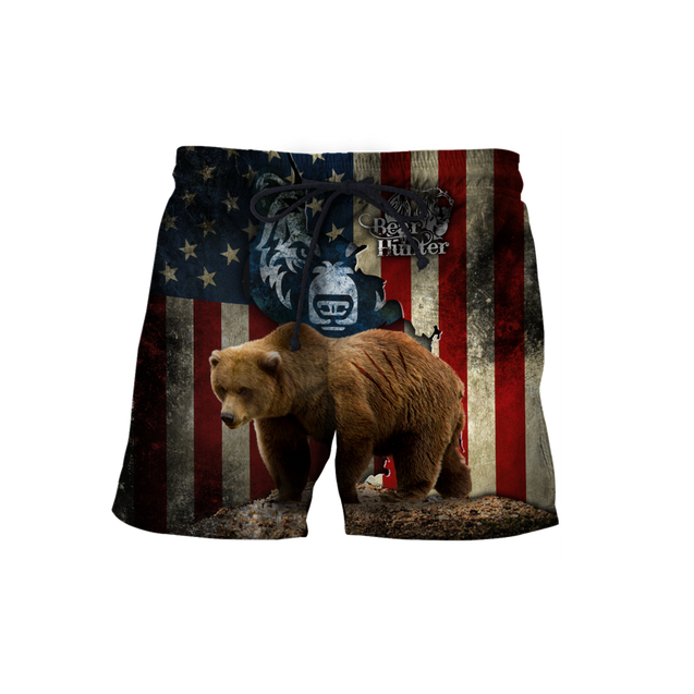 Bear hunter camo 3D all over printed shirts for men and women Pi111201 PL-Apparel-PL8386-Shorts-S-Vibe Cosy™