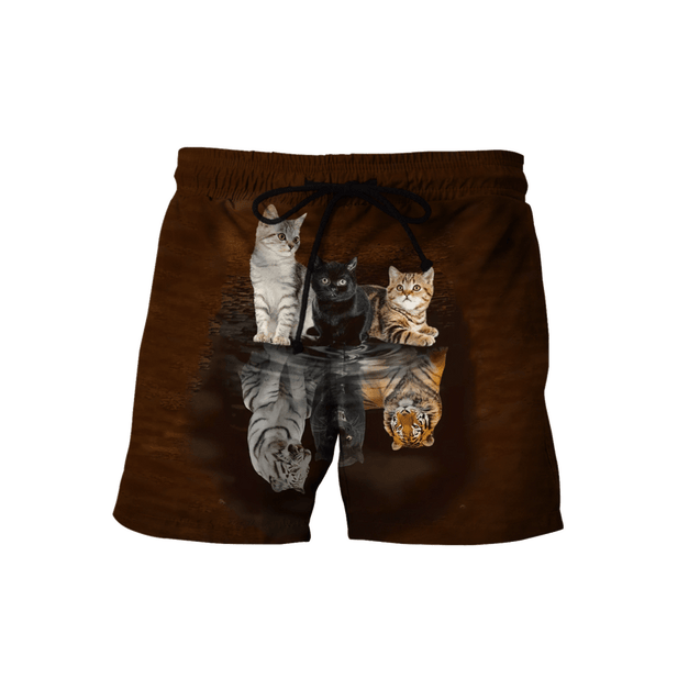 Three Cute Cats On The Mirror Hoodie For Men And Women TQH201005