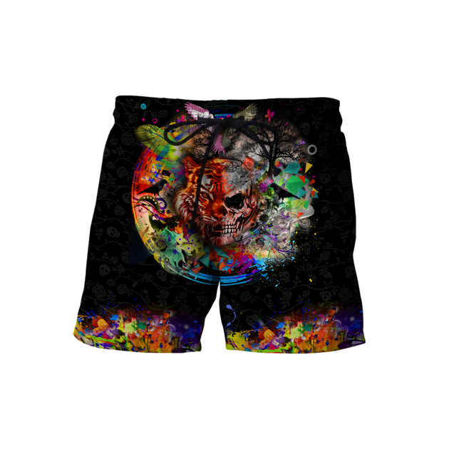 Love Skull animal full color 3D all over printed for man and women QB06092003-Apparel-PL8386-Short-S-Vibe Cosy™