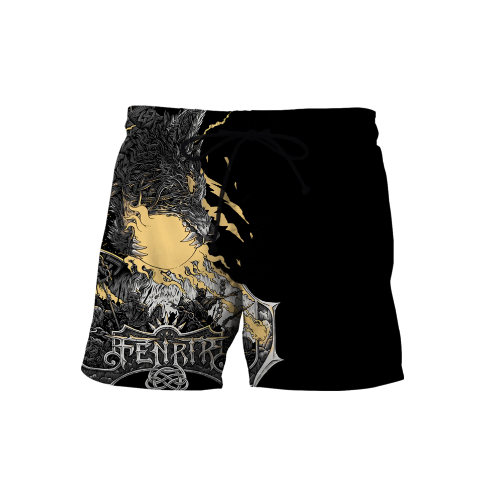 Fenrir Wolf Viking All Over Printed Unisex Deluxe Hoodie ML