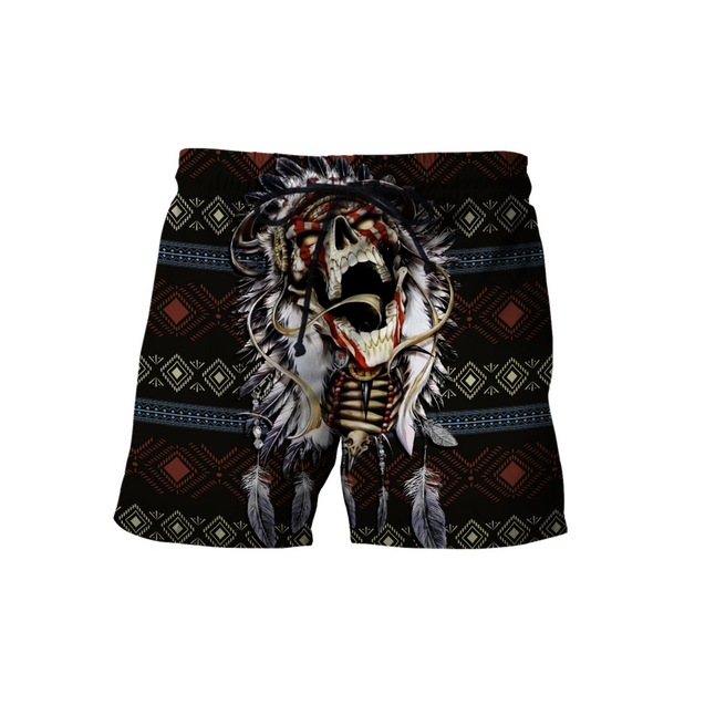 Love skull native 3D all over printed for man and women QB06122002-Apparel-PL8386-Short-S-Vibe Cosy™