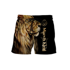 Custom Name March King Lion 3D All Over Printed Unisex Shirt