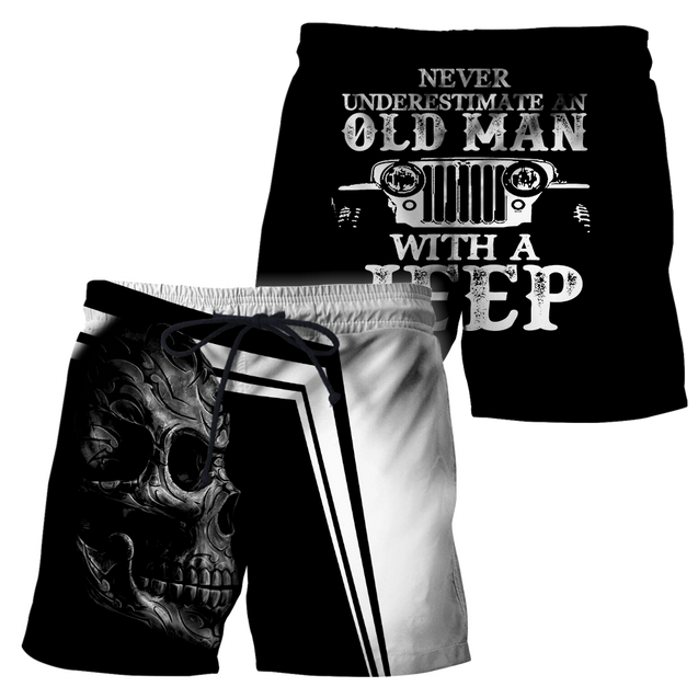 Never Underestimate an Old Man Jeep Skull Unisex Shirts DL20302005