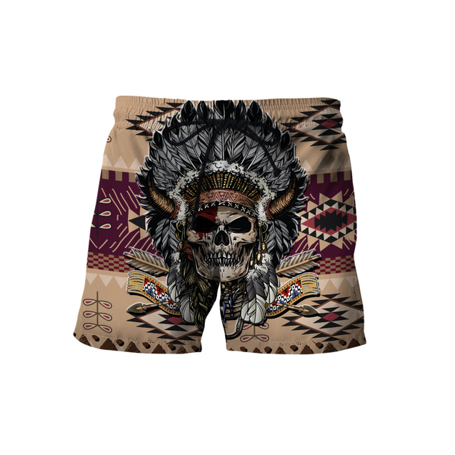 Love Skull native 3D all over printed for man and women QB06062004-Apparel-PL8386-Short-S-Vibe Cosy™