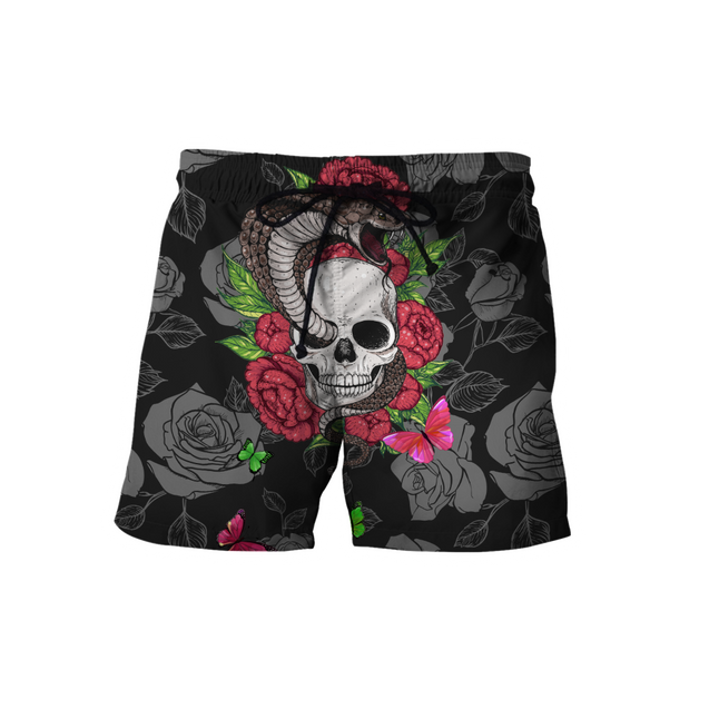 Snake Love Skull 3D all over printed for man and women QB05312003-Apparel-PL8386-Short-S-Vibe Cosy™
