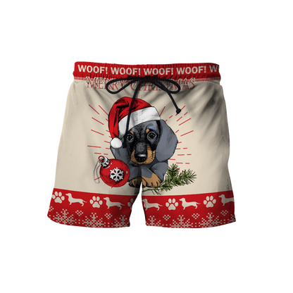 Premium Christmas Dachshund Dog Red Unisex Shirts