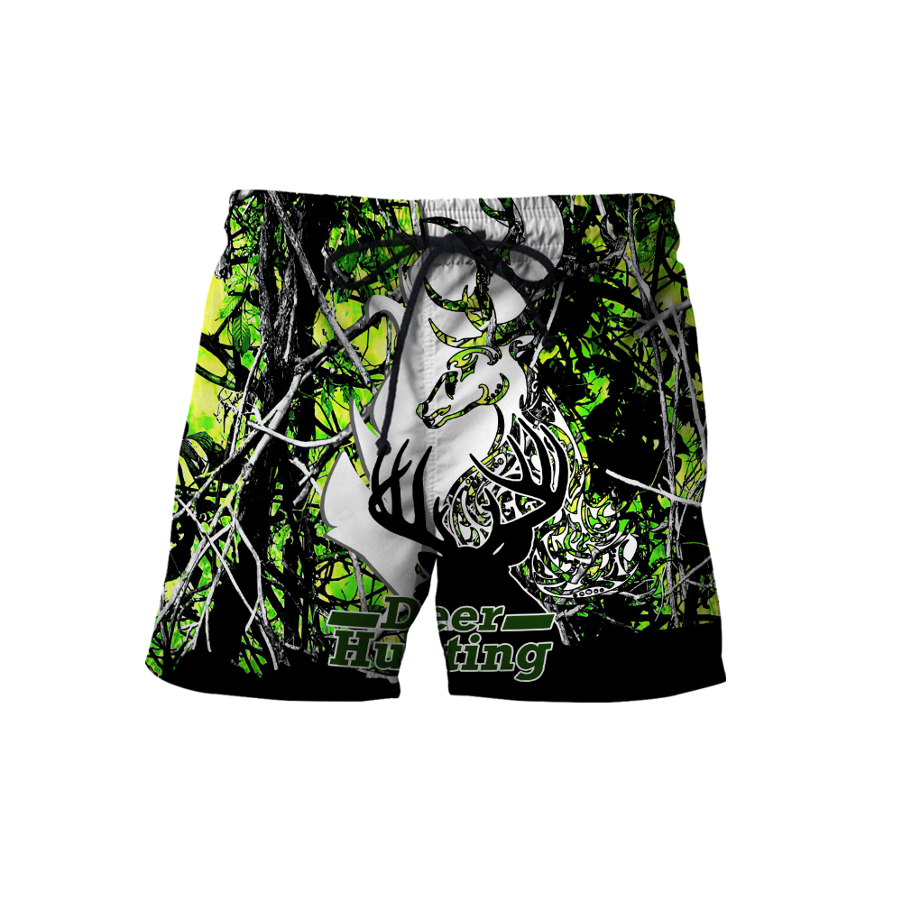 Light Green Deer Hunting 3D All Over Printed Shirts For Men LAM