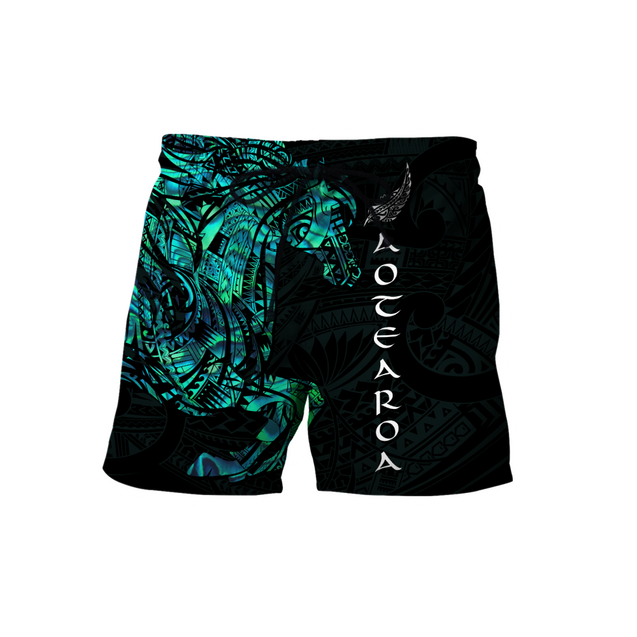 Horse Aotearoa Maori manaia 3d all over printed shirt and short for man and women-Apparel-PL8386-Shorts-S-Vibe Cosy™