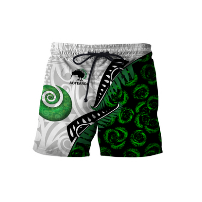 Maori pounamu jade 3d all over printed shirt and short for man and women-Apparel-PL8386-Shorts-S-Vibe Cosy™