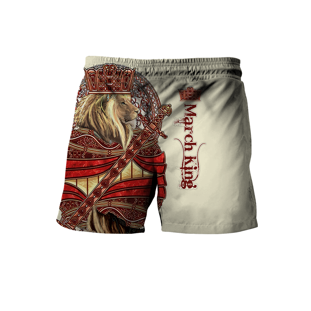 March King Lion 3D All Over Printed  Unisex Shirts