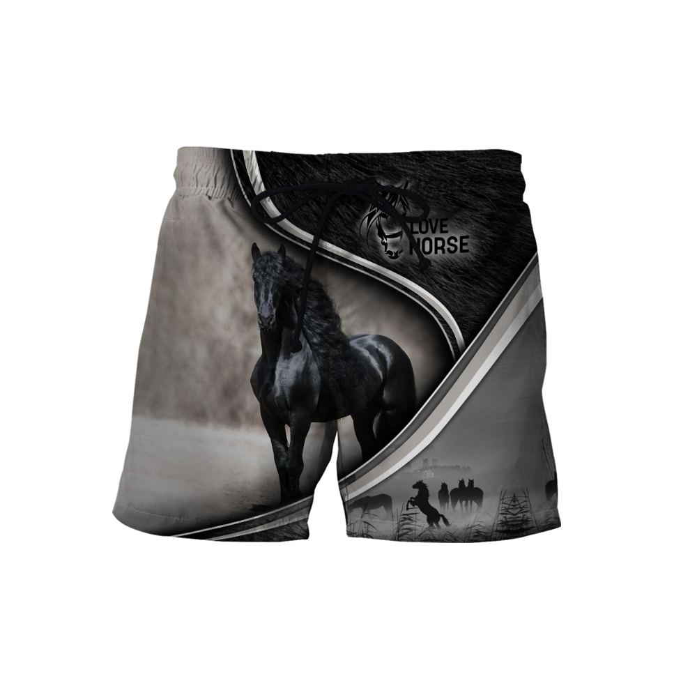 Black Horse 3D All Over Printed Shirts VP07102001
