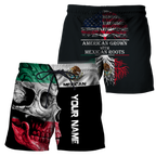 Mexican Skull-American Grown With American Roots 3D All Over Printed Shirts DQB10092003