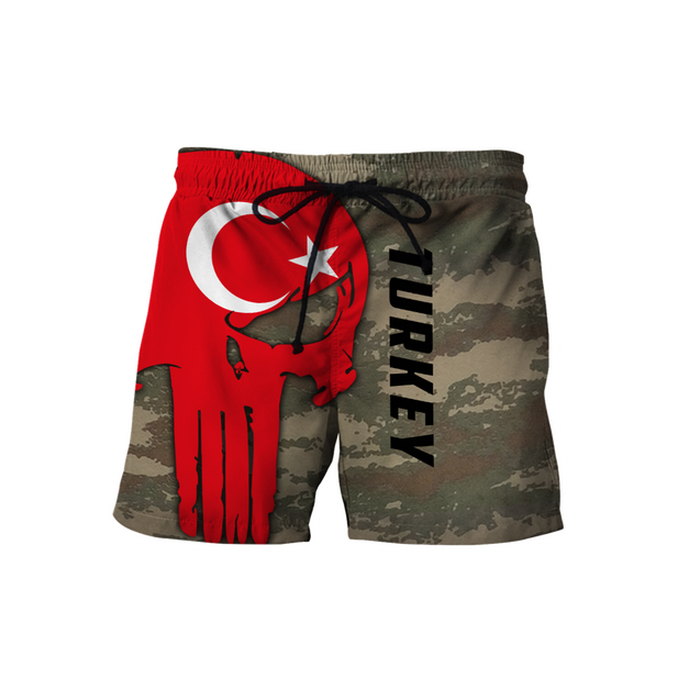 Turkey Skull Flag Camo Style 3D All Over Printed Hoodie Shirt Limited by SUN QB06232006-Apparel-SUN-Short-S-Vibe Cosy™