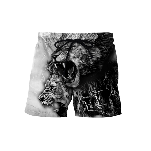 White Lion Tattoo 3D All Over Printed Shirt for Men and Women