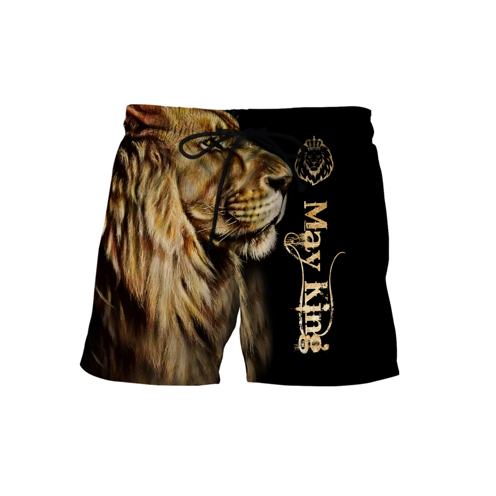 Custom Name May King Lion  3D All Over Printed Unisex Shirts