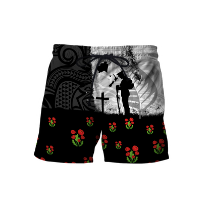 Anzac day new zealand australia lest we forget 3d all over printed shirt and short for man and women-Apparel-PL8386-Shorts-S-Vibe Cosy™