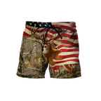Deer Hunting America Flag 3D All Over Printed Shirts LAM
