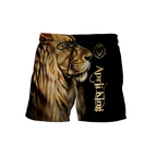 Custom Name April King Lion  3D All Over Printed  Unisex Shirts
