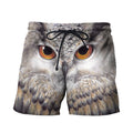3D All Over Printed Owl Art Shirts-Apparel-HP Arts-SHORTS-S-Vibe Cosy™