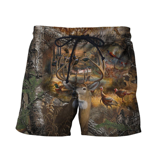 3D All Over Printed Hunting Camo Shirts and Shorts-Apparel-HP Arts-SHORTS-S-Vibe Cosy™