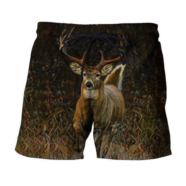 3D All Over Printed White-tailed deer Clothes-Apparel-HP Arts-SHORTS-S-Vibe Cosy™