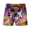 3D All Over Printed Colorful Owl Shirts and Shorts-Apparel-HP Arts-SHORTS-S-Vibe Cosy™