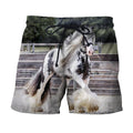 3D All Over Printed Friesian Horse Shirts-Apparel-HP Arts-SHORTS-S-Vibe Cosy™